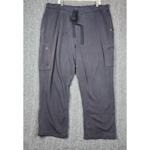 Everlast Sport Cargo Sweatpants Mens 2XL‎ Gray Fleece Lined Zip Pockets Relaxed